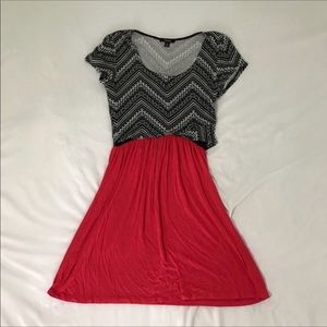 Chevron Color Block Dress
